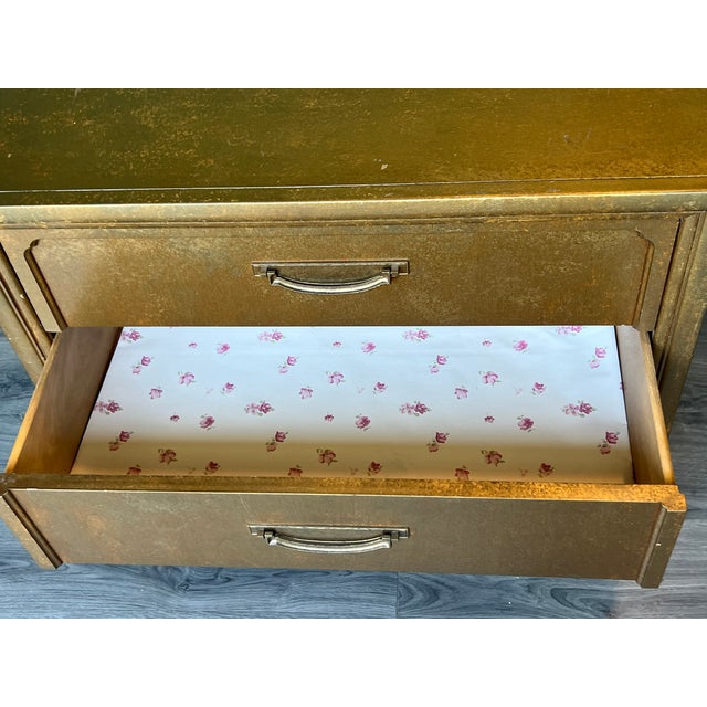 Gold Late 20th Century Walnut Chest of Drawers Tjo For Sale - Image 8 of 14