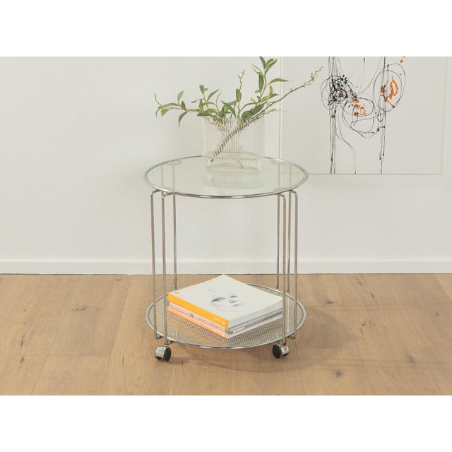 Bauhaus Side Table on Wheels, 1980s For Sale - Image 3 of 7