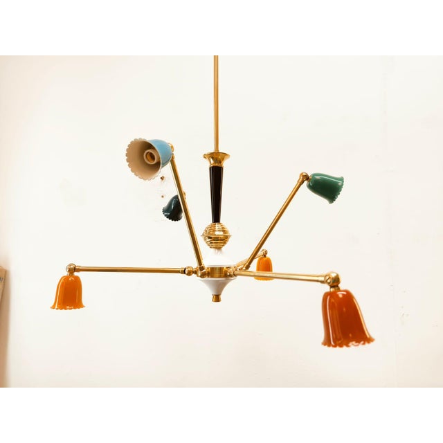 Mid-Century Sputnik 6-Light Ceiling Pendant For Sale - Image 5 of 18