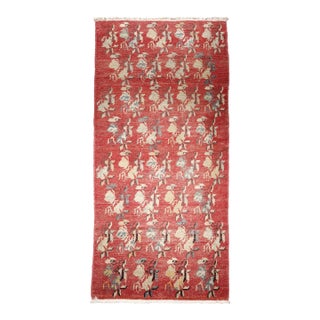 Vintage Anatolian Tribal Rug – Red Ground With Symbolic Motifs For Sale