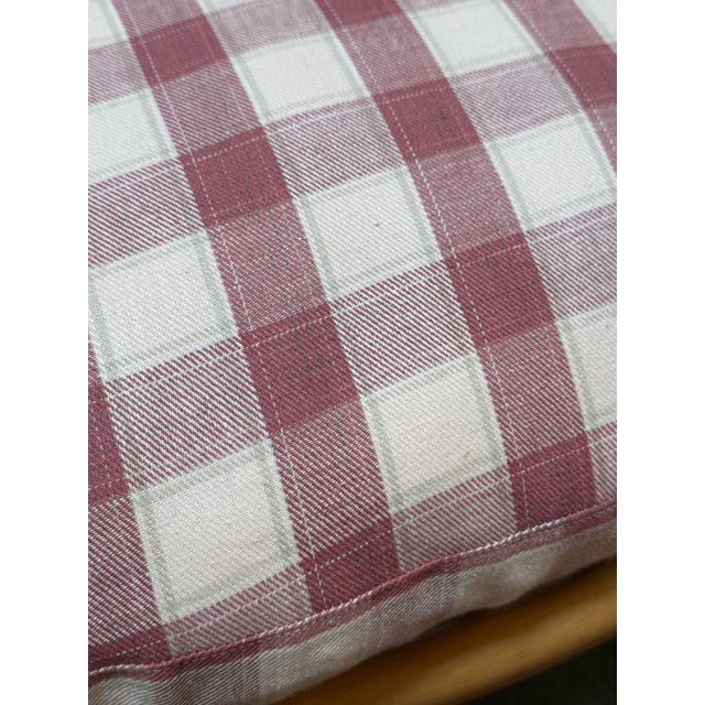 GreenRow Clara Wicker Chair + Plaid Cushion For Sale - Image 13 of 14