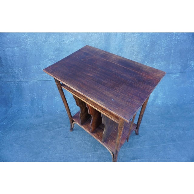 Brown Art Nouveau Side Table by Gebrüder Thonet c.1910 For Sale - Image 8 of 9