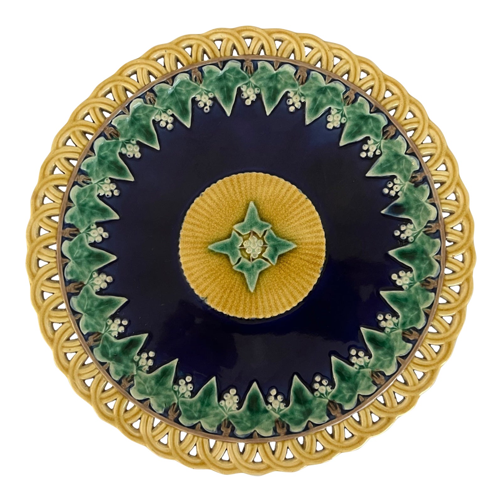 Wedgwood Reticulated Edge Plate, C. 1870's | Chairish