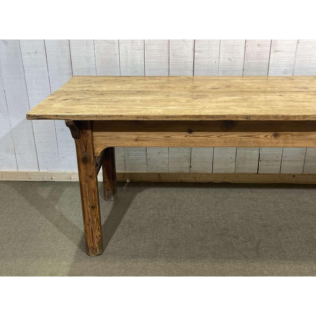Early 20th Century Fir Farmhouse Table For Sale - Image 5 of 18