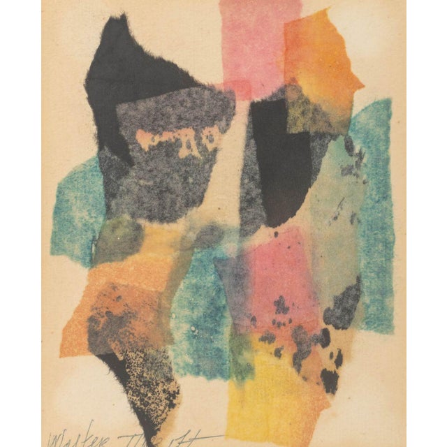 Walter Thrift Abstract Mixed Media Collages, Pair For Sale - Image 9 of 13