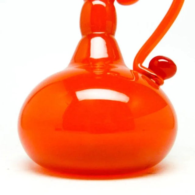 Red Vase by B. Świstacka for Cracow Institute for Glassworks, Poland, 1970s For Sale - Image 8 of 10
