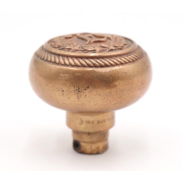 Traditional 1890s Yale & Towne Brass Emblematic "A" Door Knob For Sale - Image 3 of 6
