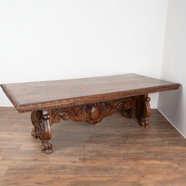 19th Century Italian Walnut Monastery Dining Table For Sale - Image 18 of 18