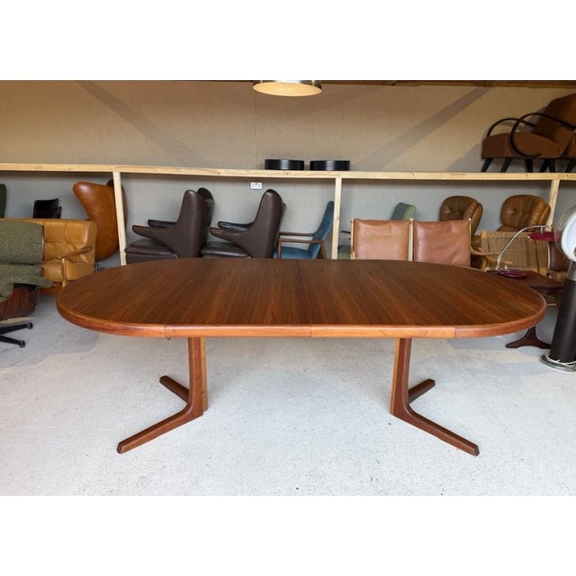 Mid-Century Modern Double Extending Round Dining Table by Svend Aage Madsen, 1960s For Sale - Image 3 of 14