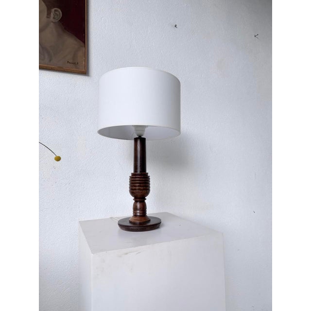 Vintage Art Deco Oak Desk Lamp, 1940s For Sale - Image 4 of 18