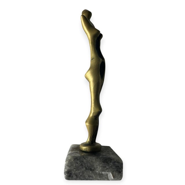 1970s Modernist Bronze Figure Sculpture — Roberto Gabriel Crivellé (B. 1936) For Sale - Image 9 of 9