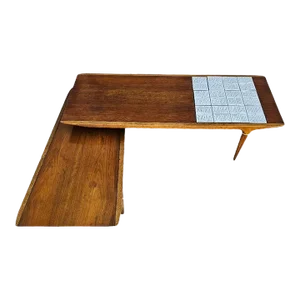 1960s Lane Cosmopolitan Switchblade Coffee Table With Tile Inserts