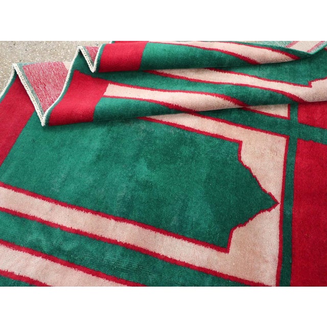 Galerie Shabab Collection Mid-20th Century Turkish Art Deco Style Carpet For Sale - Image 9 of 9