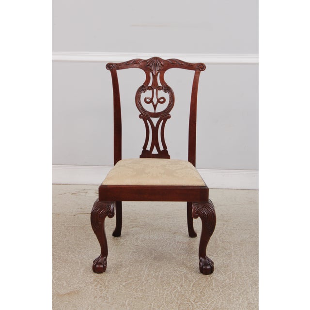 Set of 8 Baker Chippendale Mahogany Dining Room Chairs For Sale - Image 13 of 18