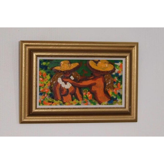 Lars Norrman, Mexican Women, 1950s, Oil on Panel, Framed For Sale - Image 14 of 14