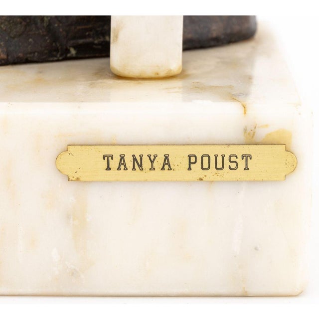 Metal Tanya Poust Mother & Child Patinated Bronze For Sale - Image 7 of 7