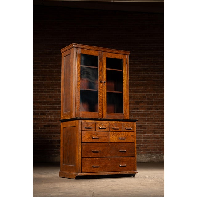 Arts & Crafts C. 1930 Laboratory Cabinet by Kewaunee Mfg. Co. For Sale - Image 3 of 17