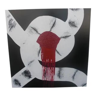 2019 "Fortress 2" Graphic Abstract Acrylic Painting by Mauro Oliveira For Sale