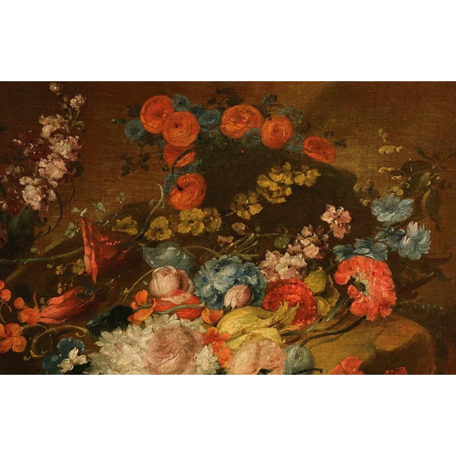Antoine Monnoyer, Il Giovane, Still Lifes of Flowers, 1720, Oil on Canvases, Set of 2 For Sale - Image 11 of 14