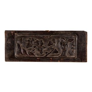 Madcap Cottage Chinoiserie Carved Peony Panel For Sale