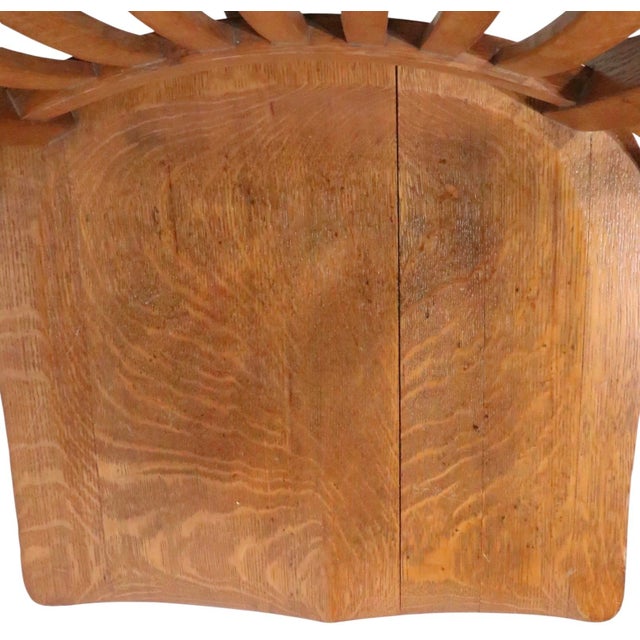 Antique Oak Swivel Tilt Desk Chair by Sikes C. 1920/40's For Sale - Image 12 of 16