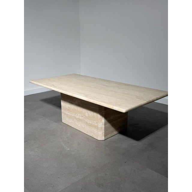 Vintage Travertine Coffee Table For Sale - Image 5 of 6