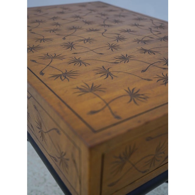 Brown Pair of Kittinger Faux Bamboo Modern Design Side Tables For Sale - Image 8 of 18