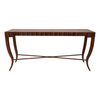Late 20th-C. Organic Modern Exotic Kingwood Console Table For Sale