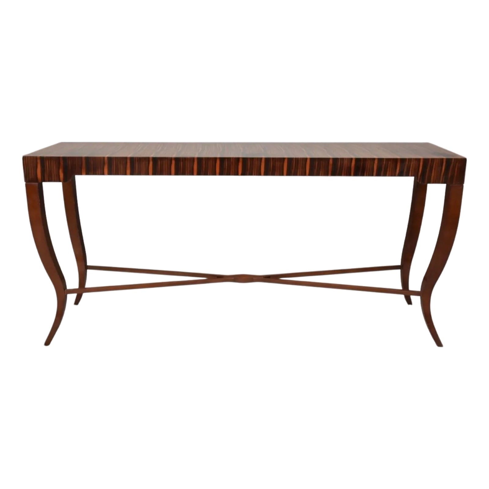Late 20th-C. Organic Modern Exotic Kingwood Console Table - Pair ...