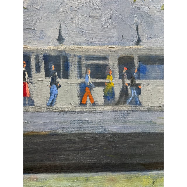 And Another Hundred People Getting Off of the Train by Chicago Artist George T. Chakos For Sale - Image 10 of 11