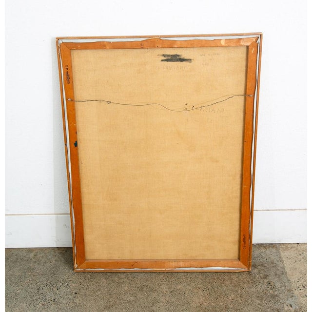 Mid Century Oil Painting George Constant Art Abstract Expressionism Large 40x30" For Sale - Image 4 of 12