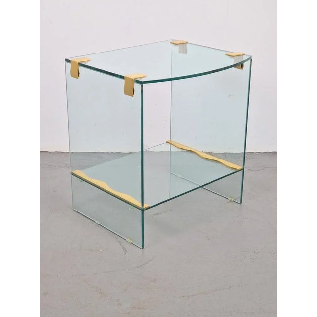 Vintage Regency Brass & Glass Side Table, 1970s For Sale - Image 12 of 12
