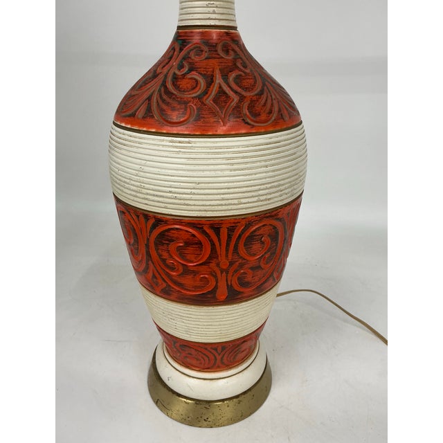 1960s 1960 Vintage Ceramic Table Lamps by Regal Lamps For Sale - Image 5 of 10