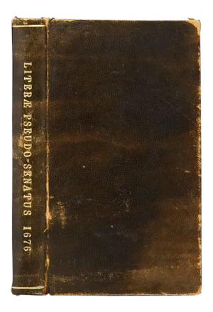 Decorative 17th Century John Milton's Literae Pseudo-Senatus Anglicani Cromwell II Book