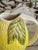 Vintage yellow and green lemon shaped hand painted ceramic pitcher. No maker’s marks.
