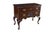 Queen Anne Vintage New England Queen Anne Style Cherry Lowboy Scalloped Chest Console Table For Sale - Image 3 of 18