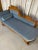 Antique Fainting Couch in Newly Upholstered Sky Blue Velvet For Sale In Kansas City - Image 6 of 12