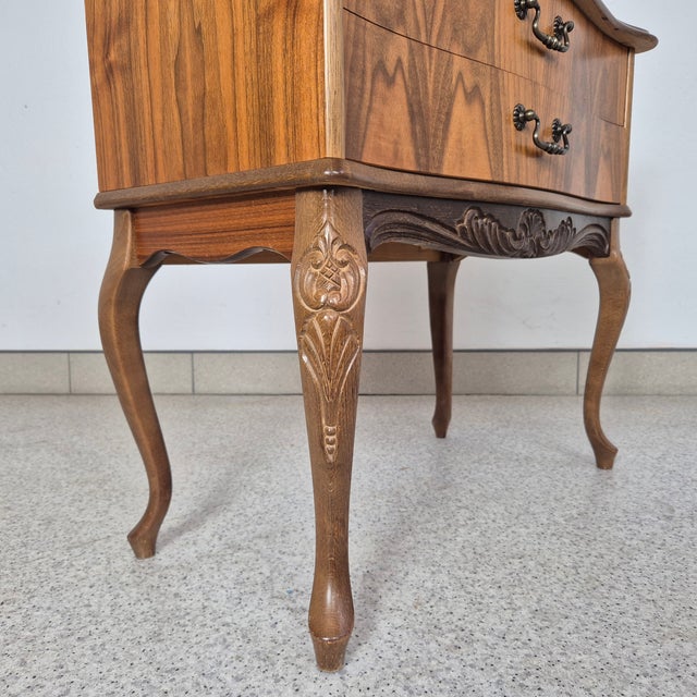 Brown Walnut Veneer Two-Drawer Chest from Bleie Møbelfabrikk, 1970s For Sale - Image 8 of 10