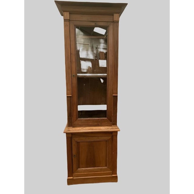 Directoire-Style 2-Part Display Cabinet in Walnut, 20th Century For Sale - Image 11 of 11