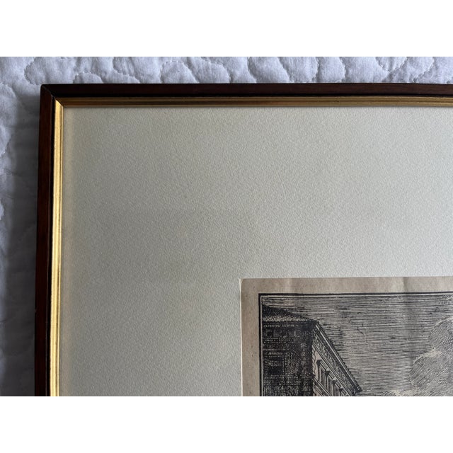 Late 18th Century Antique Engraving, "Veduta Di Strata Maggiore," Bologna by Pio Panfili, Framed For Sale - Image 11 of 12