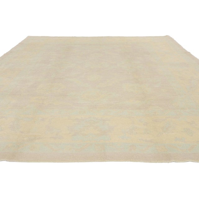 Contemporary Vintage Modern Muted Turkish Oushak Rug - 09'03 X 13'07 For Sale - Image 3 of 9
