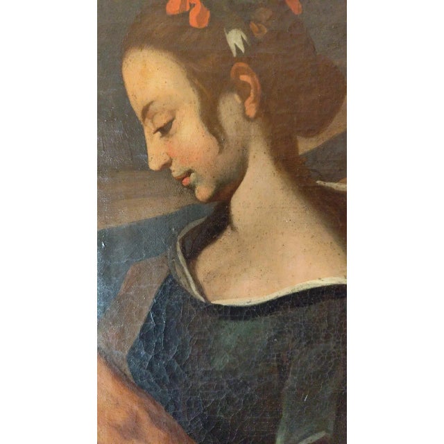 After Francesco Guarini, Country Scene with Musicians, 1680, Oil on Canvas, Framed For Sale - Image 7 of 13