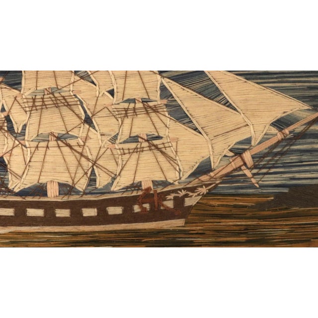 19th Century Sailor’s Woolwork of HMS Atalanta, Royal Navy Frigate Under Sail For Sale In Philadelphia - Image 6 of 8