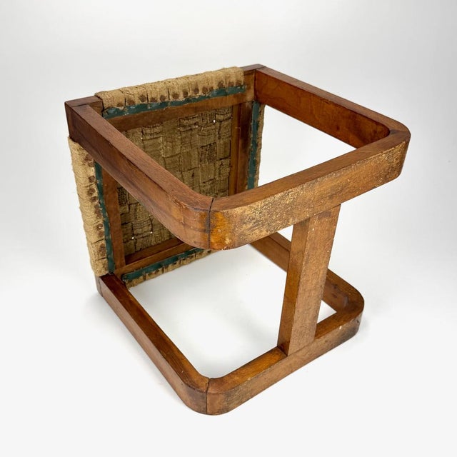 Mid-Century Bentwood and Woven Rope Stool, 1970s, in Good conditions. Designed 1960 to 1969