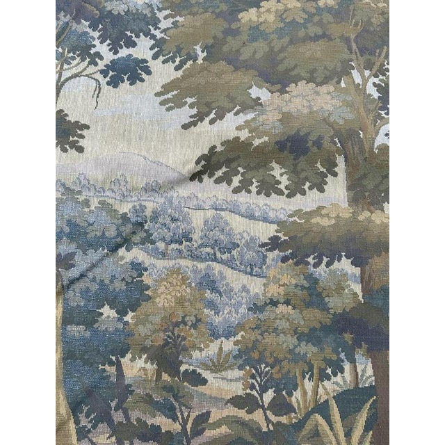 Vintage French Jacquard Tapestry with Verdure Motif in the style of Aubusson, 1960s For Sale - Image 9 of 18
