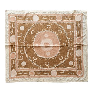 Decorative Suzani Tablecloth From Uzbekistan For Sale
