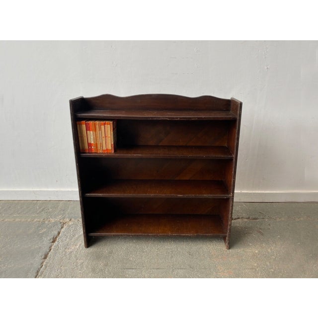 Antique Early 20th Century Free Standing Oak Book Shelves, 1930s For Sale - Image 4 of 7