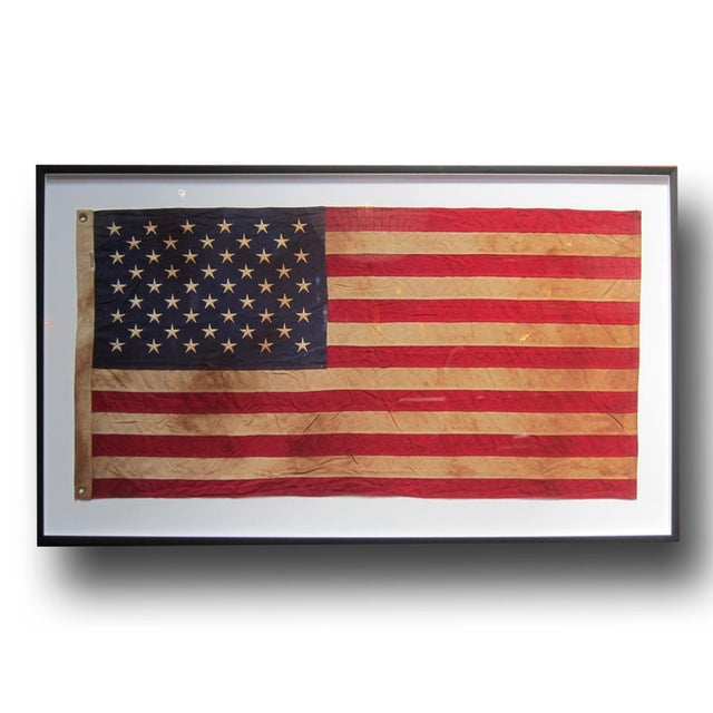 Framed Vintage American Flag