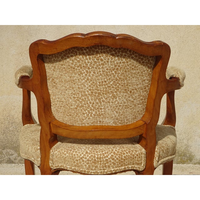 Louis XV Armchairs in Beige Giraffe-Style Fabrics, 1950s, Set of 2 For Sale - Image 14 of 18