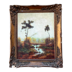 Vintage Original Landscape Oil on Canvas